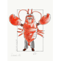 Big Claws Lobster Mascot Costume in Drawing Free Shipping