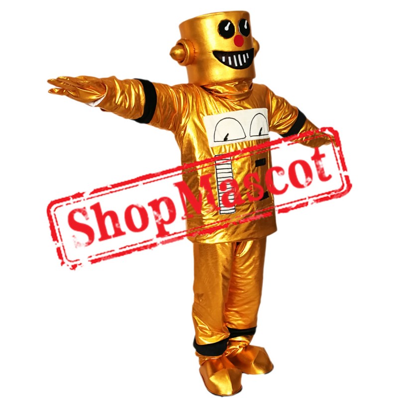 Vegas Gold Robot Mascot Costume
