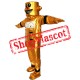 Vegas Gold Robot Mascot Costume