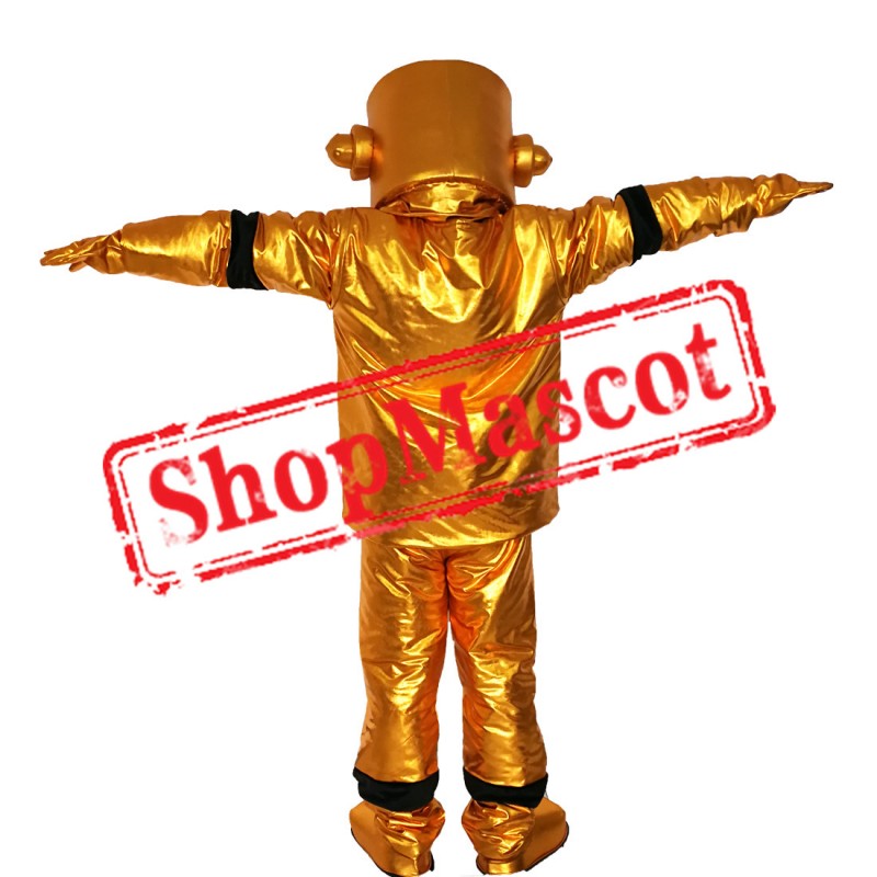 Vegas Gold Robot Mascot Costume