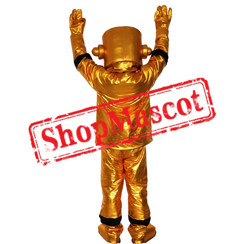 Vegas Gold Robot Mascot Costume