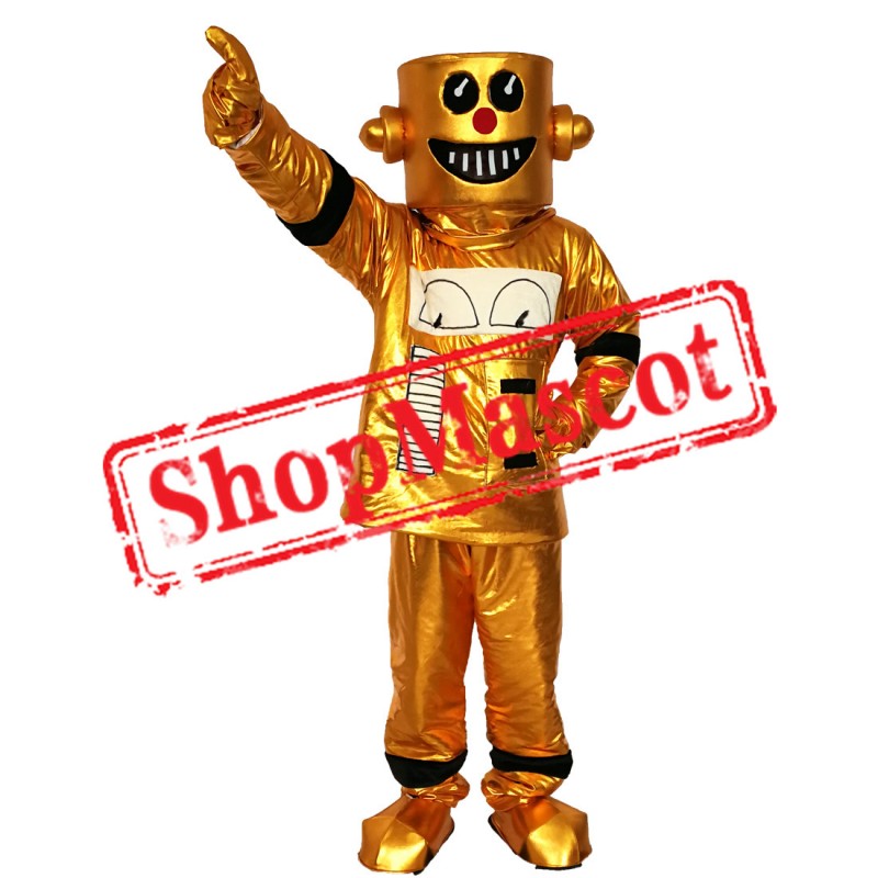 Vegas Gold Robot Mascot Costume