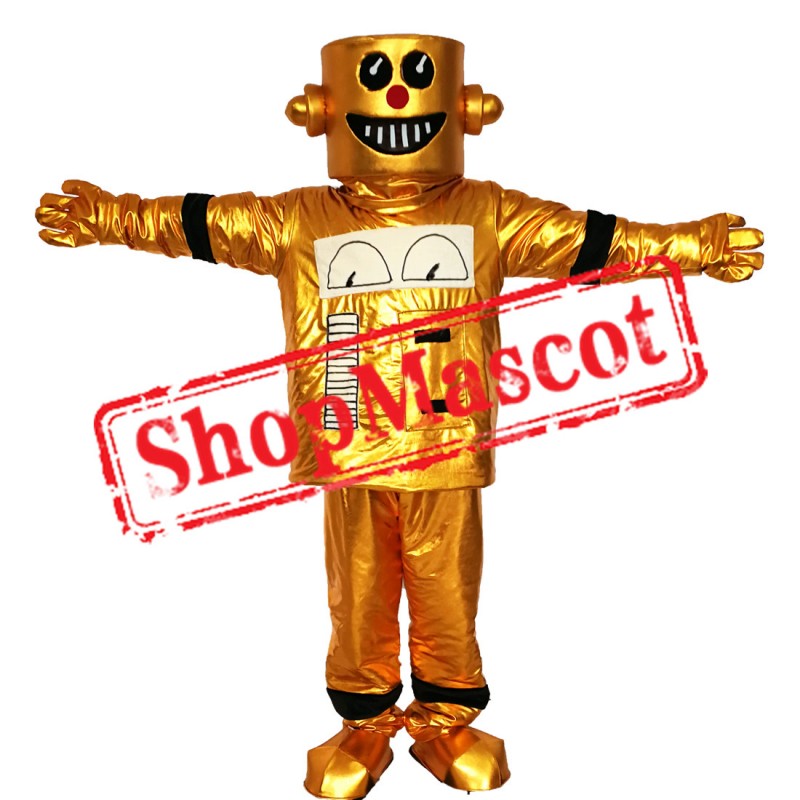 Vegas Gold Robot Mascot Costume