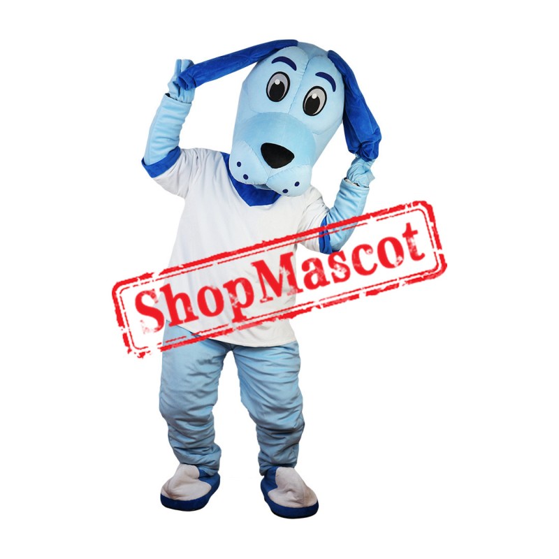 Blue Cute Dog Mascot Costume For Halloween