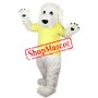 White Dog Furry Mascot Costume