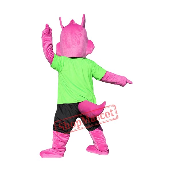 High Quality Pink Dragon Mascot Costume High Quality Pink Dragon Mascot Costume
