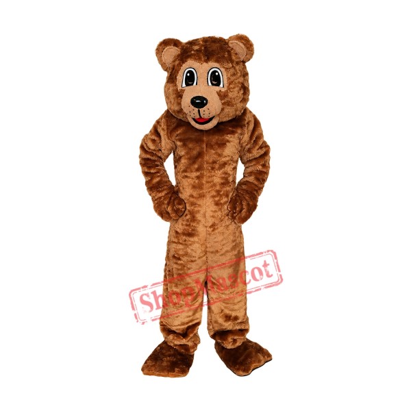 High Quality Brown Power Bear Mascot Costume