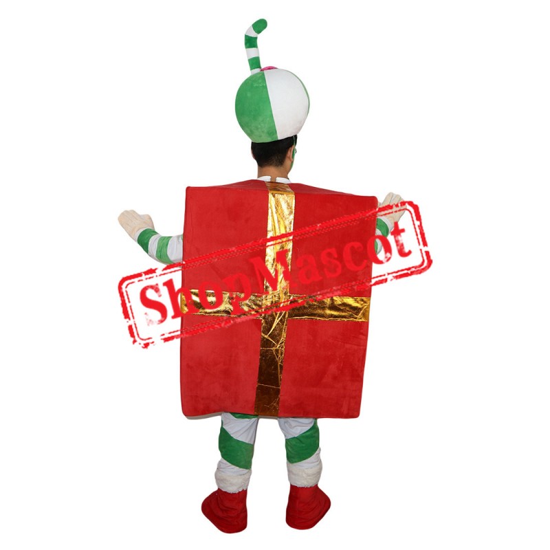 High Quality Green Christmas Gift Mascot Costume