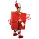 High Quality Red Christmas Gift Mascot Costume