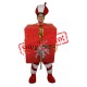 High Quality Red Christmas Gift Mascot Costume