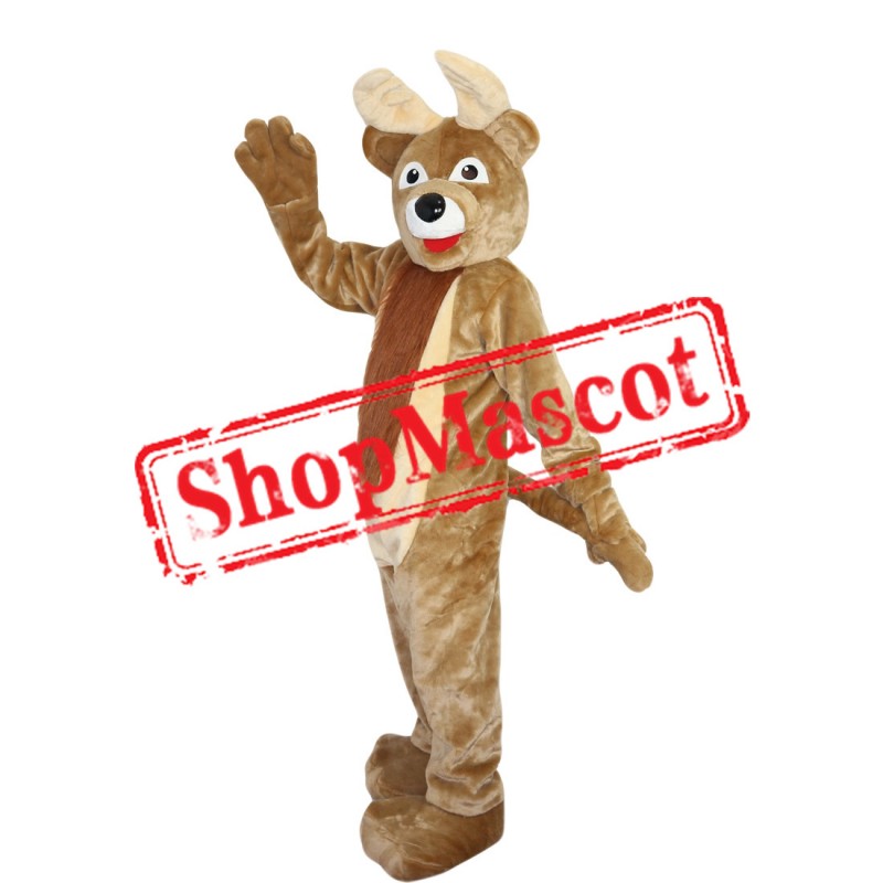 High Quality Light Brown Deer Mascot Costume
