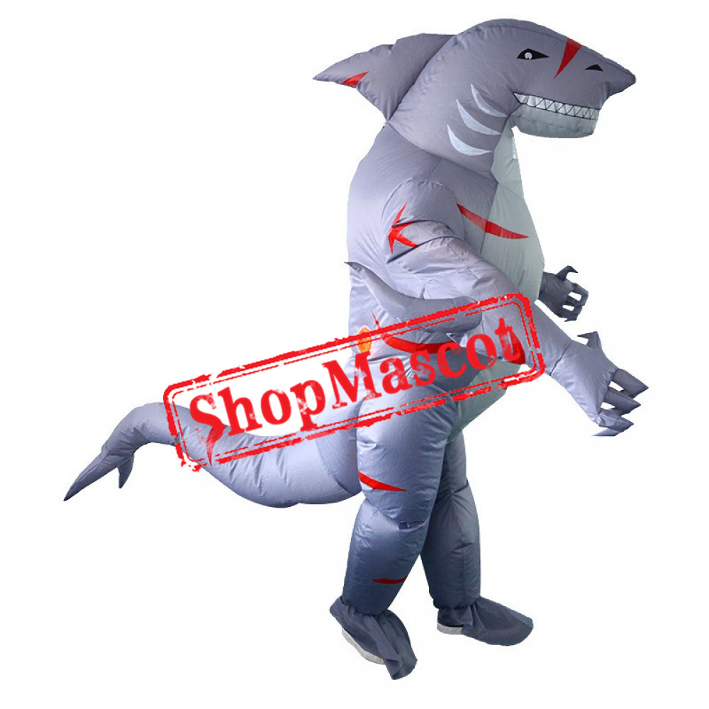 Inflatable Costume Blow Up Shark Costumes Halloween Funny Suit For Adult