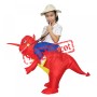 Blow Up Costume Inflatable T Rex Dinosaur Costumes Halloween Funny Suit For Kids Red