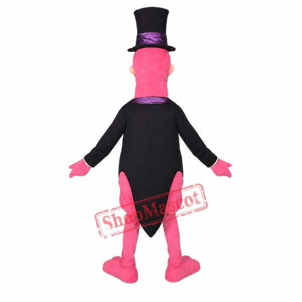 Handsome Flamingo Mascot Costume Handsome Flamingo Mascot Costume