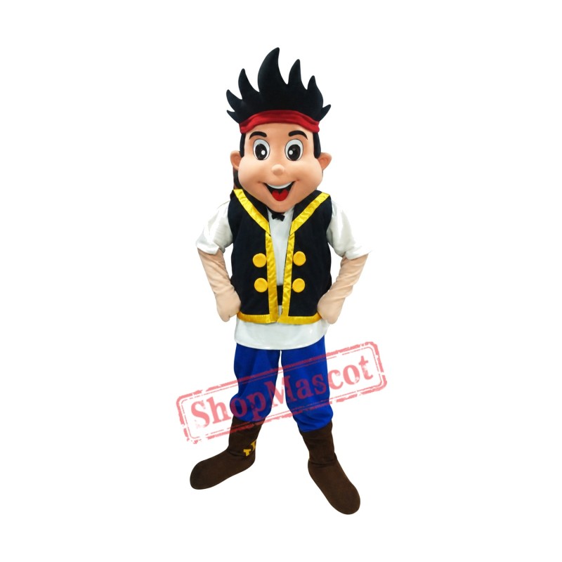 Jake Neverland Pirate Mascot Costume Jake Neverland Pirate Mascot Costume