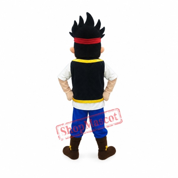 Jake Neverland Pirate Mascot Costume Jake Neverland Pirate Mascot Costume