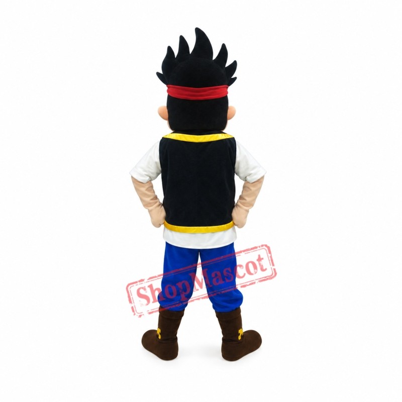 Jake Neverland Pirate Mascot Costume Jake Neverland Pirate Mascot Costume