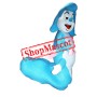 Blue Caterpillar Mascot Costume