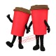 Red Coffee Cup Mascot Costume Red Coffee Cup Mascot Costume