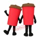 Red Coffee Cup Mascot Costume Red Coffee Cup Mascot Costume