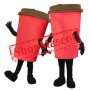 Red Coffee Cup Mascot Costume