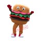 Happy Adult Hamburger Mascot Costume Happy Adult Hamburger Mascot Costume