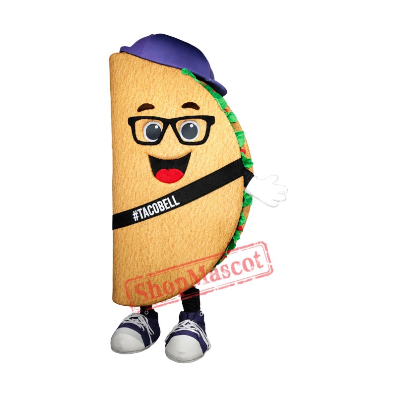 Happy Lightweight Taco Mascot Costume Happy Lightweight Taco Mascot Costume