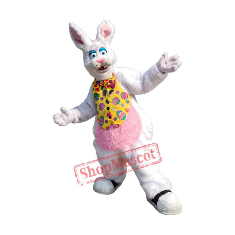 Super Cute White Easter Bunny Mascot Costume Super Cute White Easter Bunny Mascot Costume