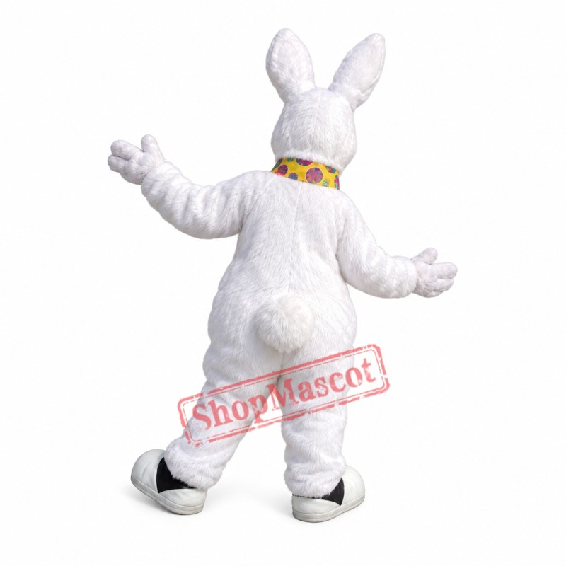 Super Cute White Easter Bunny Mascot Costume Super Cute White Easter Bunny Mascot Costume