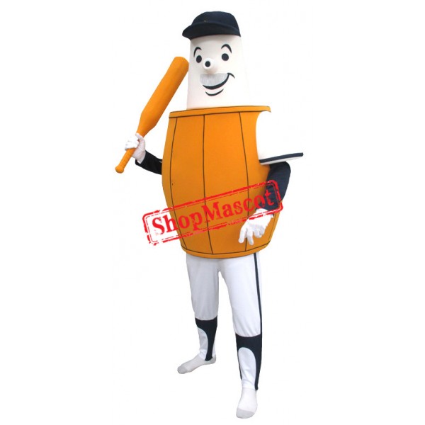Sport Barrel Man Mascot Costume