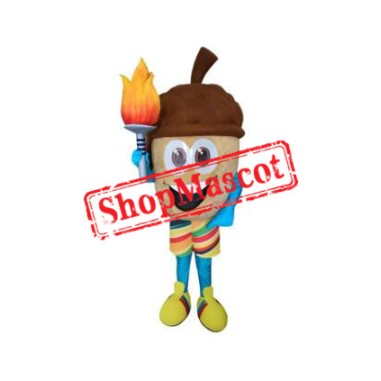 Happy Acorn Mascot Costume