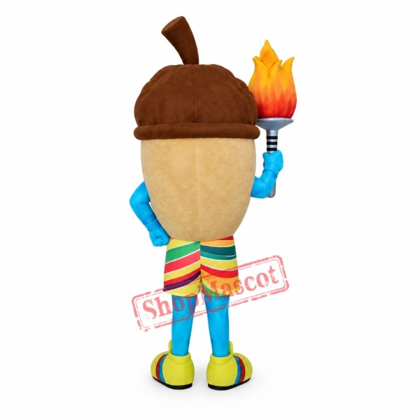 Happy Acorn Mascot Costume Happy Acorn Mascot Costume