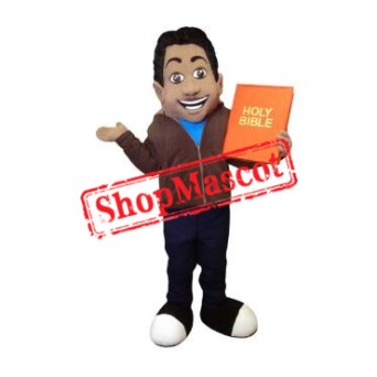 Church Boy Mascot Costume Church Boy Mascot Costume