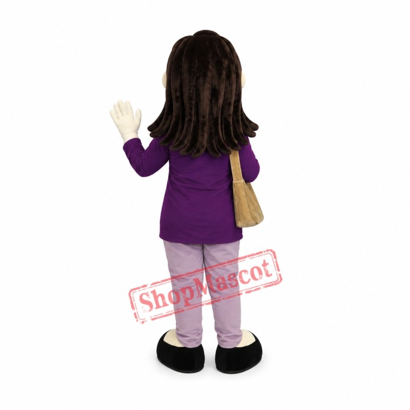 Church Girl Mascot Costume Church Girl Mascot Costume