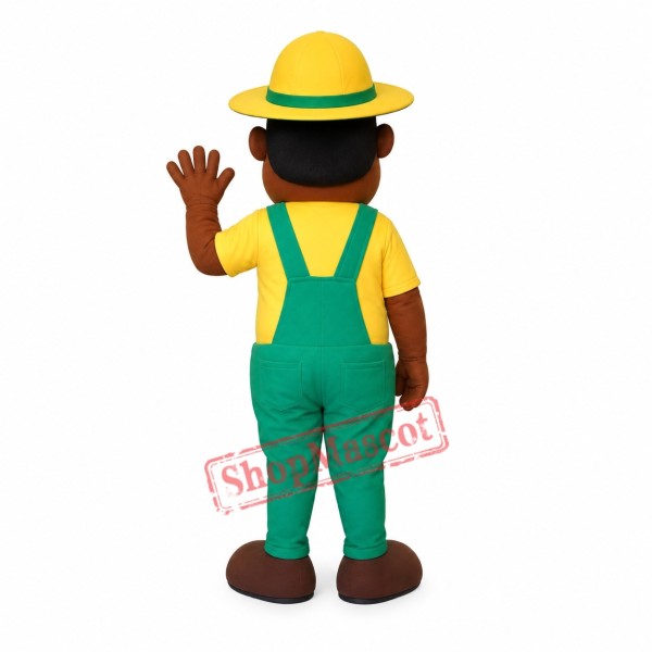 Happy Farmer Mascot Costume Happy Farmer Mascot Costume
