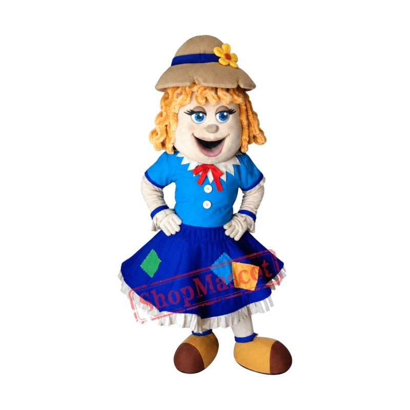 Female Scarecrow Mascot Costume Female Scarecrow Mascot Costume