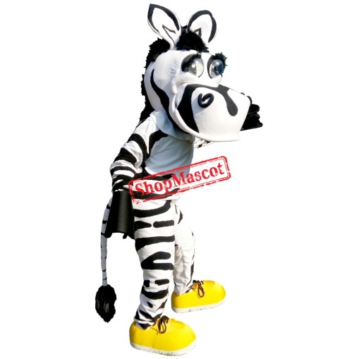 Big Eye Zebra Mascot Costume