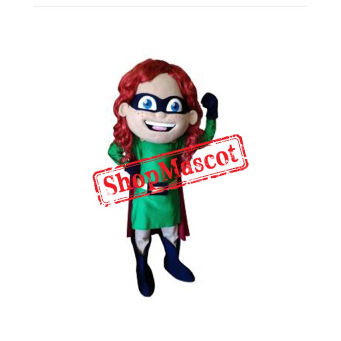 High Quality Super Girl Mascot Costume