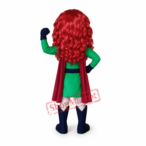 High Quality Super Girl Mascot Costume