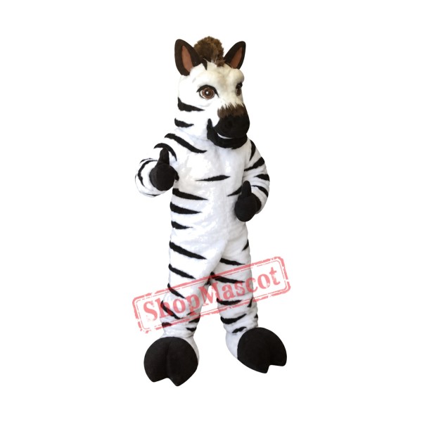 Power Muscular Zebra Mascot Costume Power Muscular Zebra Mascot Costume