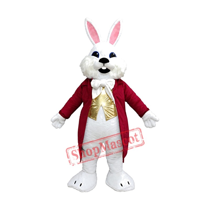 White Easter Bunny Rabbit Mascot Costume White Easter Bunny Rabbit Mascot Costume