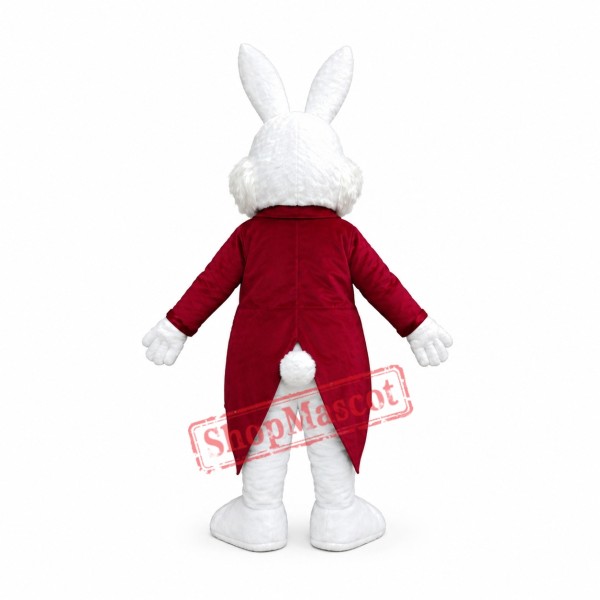 White Easter Bunny Rabbit Mascot Costume White Easter Bunny Rabbit Mascot Costume