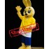 Super Cute Yellow Rabbit Mascot Costume