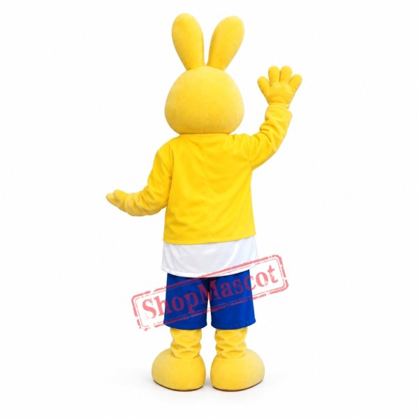 Super Cute Yellow Rabbit Mascot Costume Super Cute Yellow Rabbit Mascot Costume