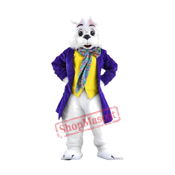 Purple Wendell Rabbit Mascot Costume Purple Wendell Rabbit Mascot Costume