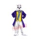 Purple Wendell Rabbit Mascot Costume Purple Wendell Rabbit Mascot Costume
