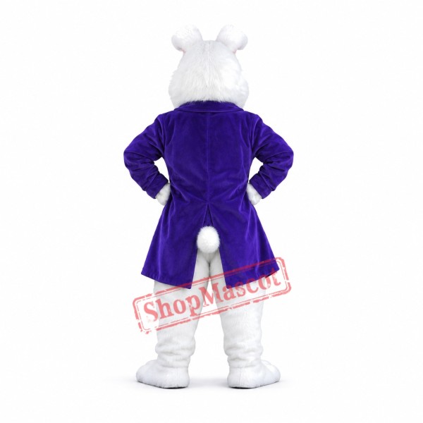 Purple Wendell Rabbit Mascot Costume Purple Wendell Rabbit Mascot Costume