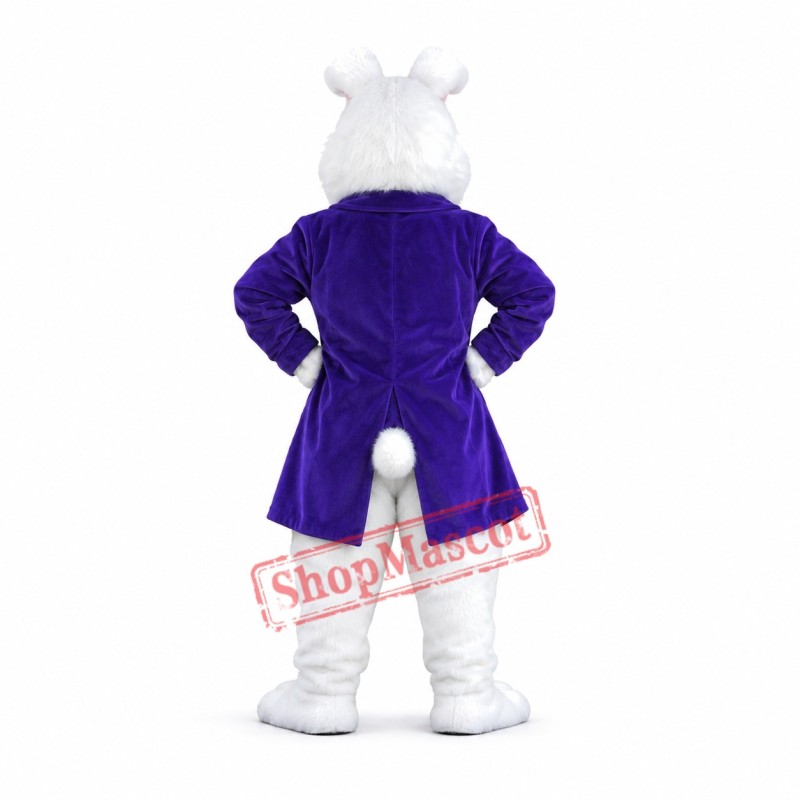 Purple Wendell Rabbit Mascot Costume Purple Wendell Rabbit Mascot Costume