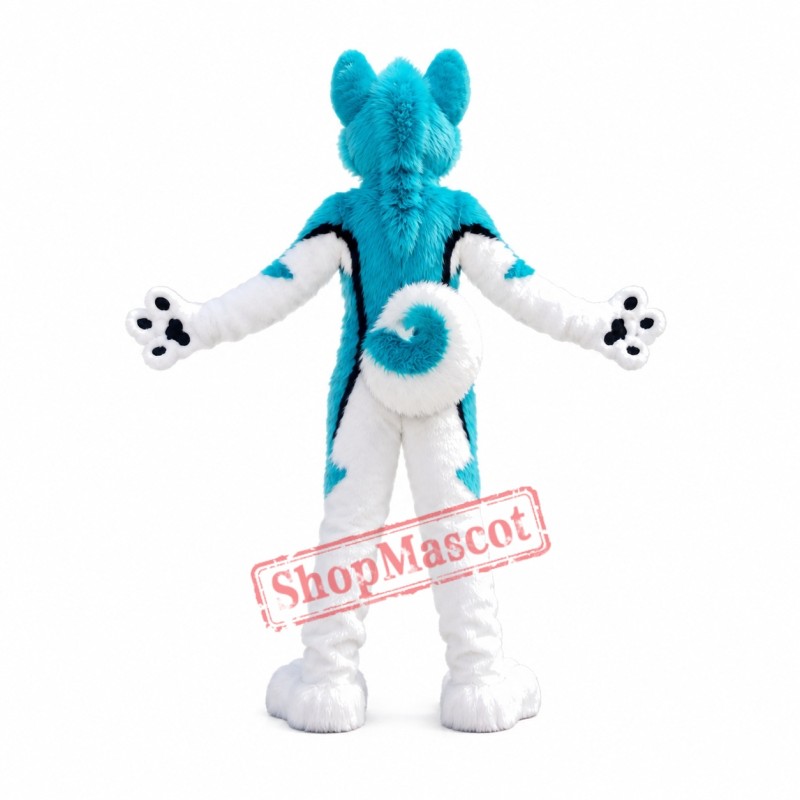 Blue & White Husky Dog Mascot Costume Blue & White Husky Dog Mascot Costume