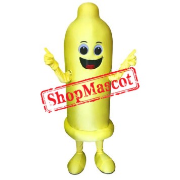 Yellow Condom Mascot Costume